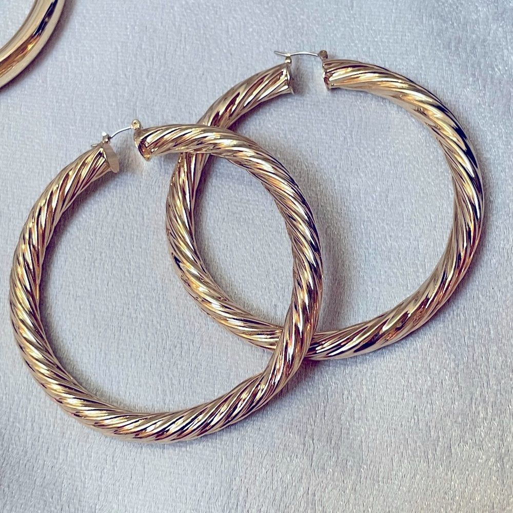 Gold Twisted Rope Earrings